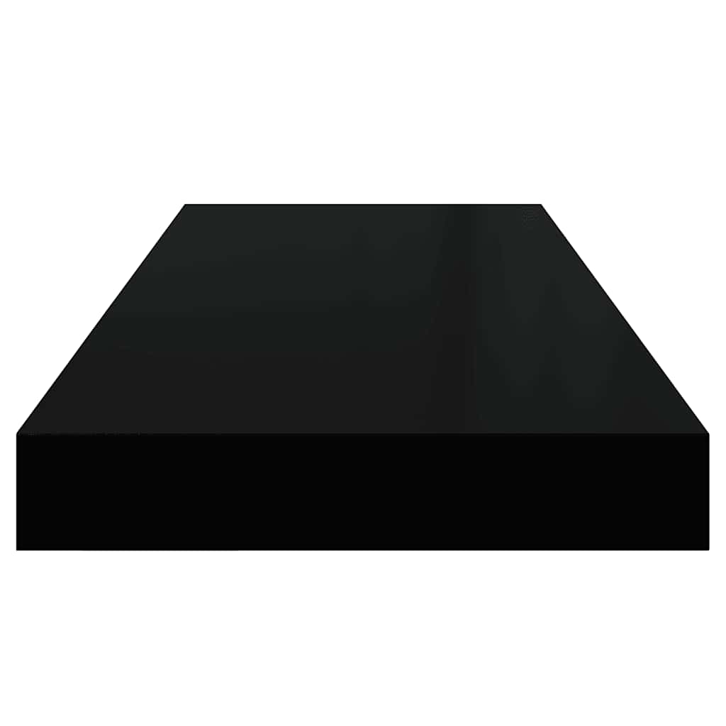 Floating Wall Shelf High Gloss Black 60x23.5x3.8 cm MDF