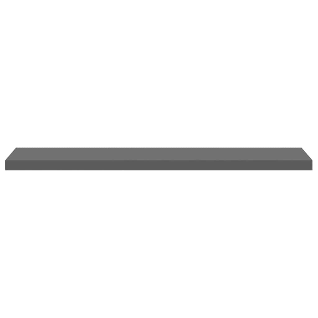 Floating Wall Shelf High Gloss Grey 120x23.5x3.8 cm MDF
