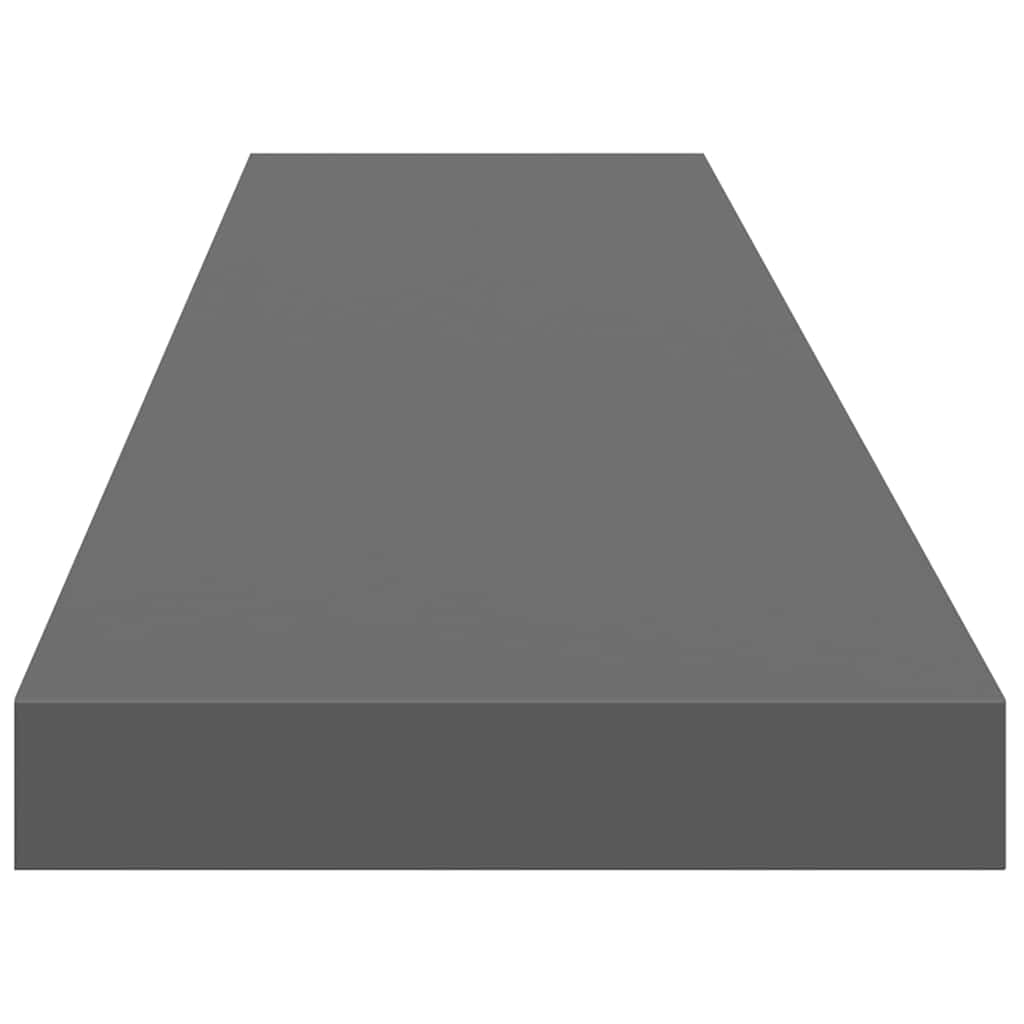Floating Wall Shelf High Gloss Grey 120x23.5x3.8 cm MDF