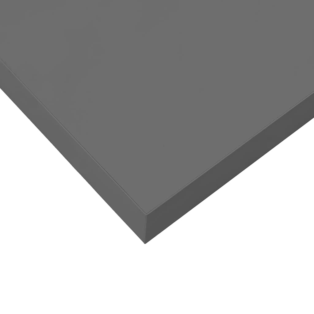 Floating Wall Shelf High Gloss Grey 120x23.5x3.8 cm MDF