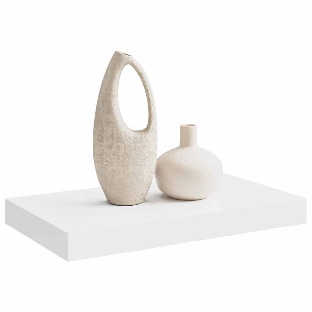 Floating Wall Shelf White 40x23.5x3.8 cm MDF