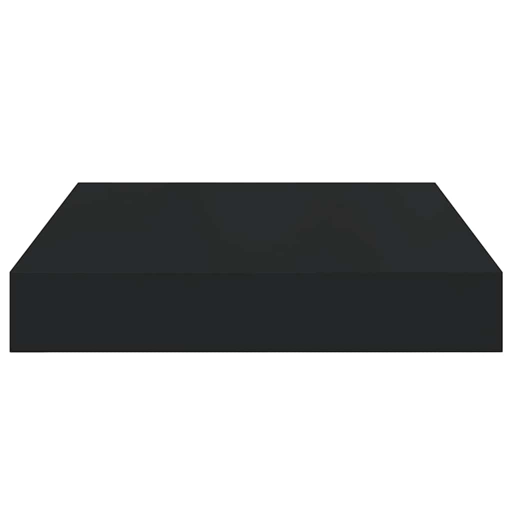 Floating Wall Shelves 2 pcs Black 23x23.5x3.8 cm MDF
