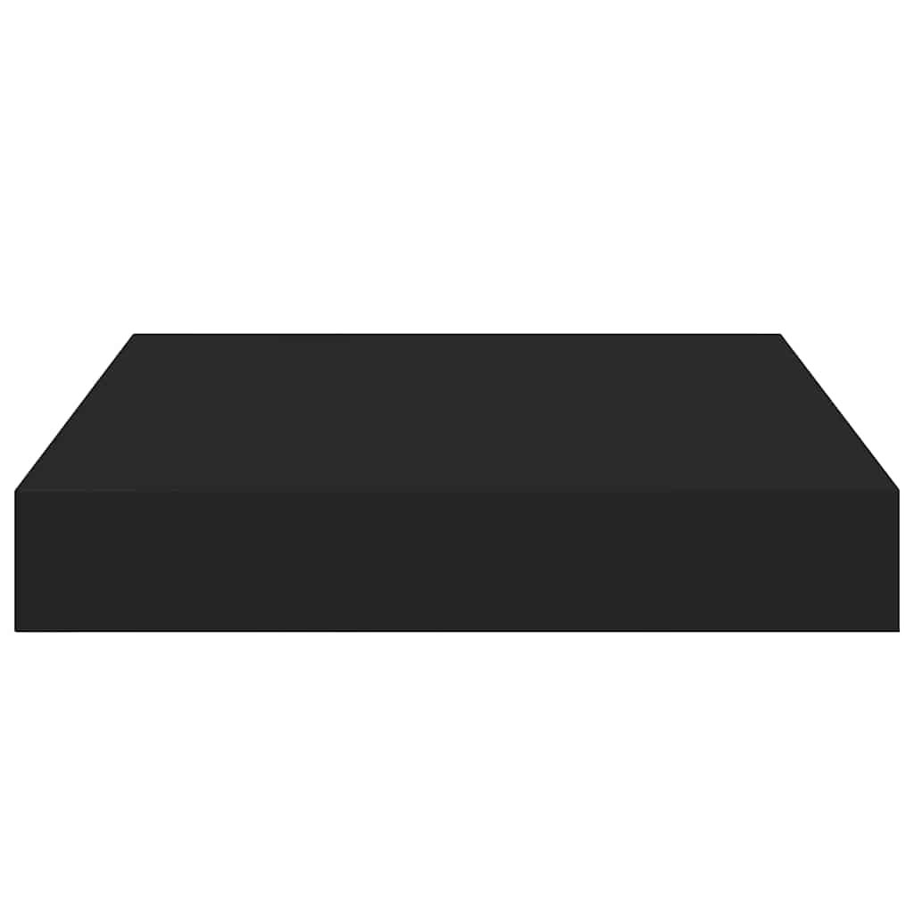 Floating Wall Shelves 2 pcs Black 23x23.5x3.8 cm MDF