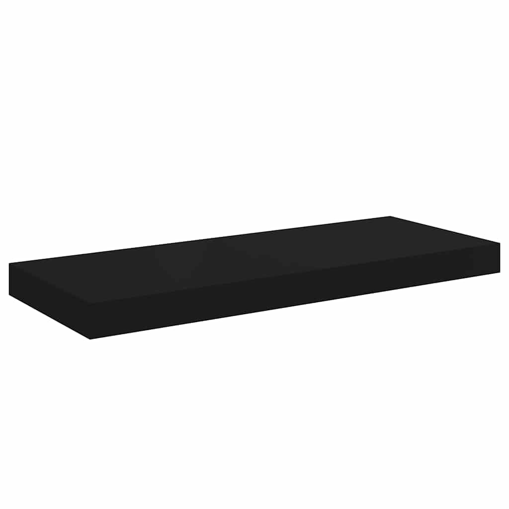 Floating Wall Shelves 2 pcs Black 60x23.5x3.8 cm MDF