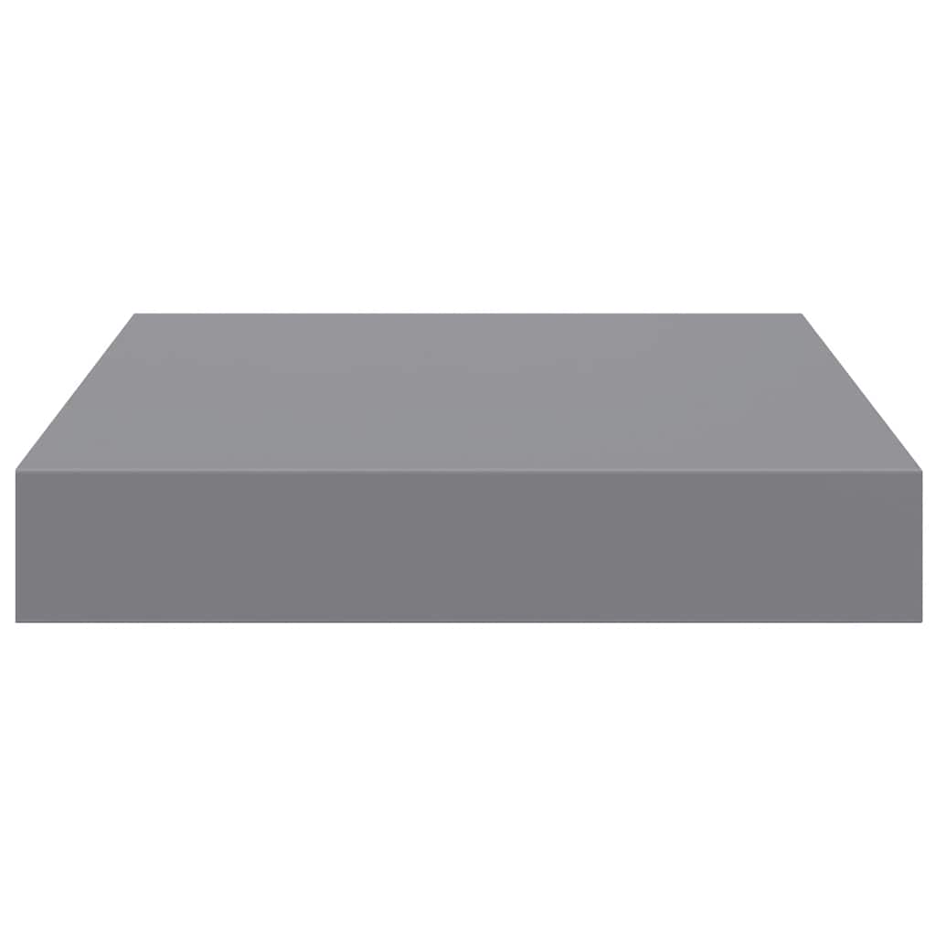 Floating Wall Shelves 4 pcs Grey 23x23.5x3.8 cm MDF