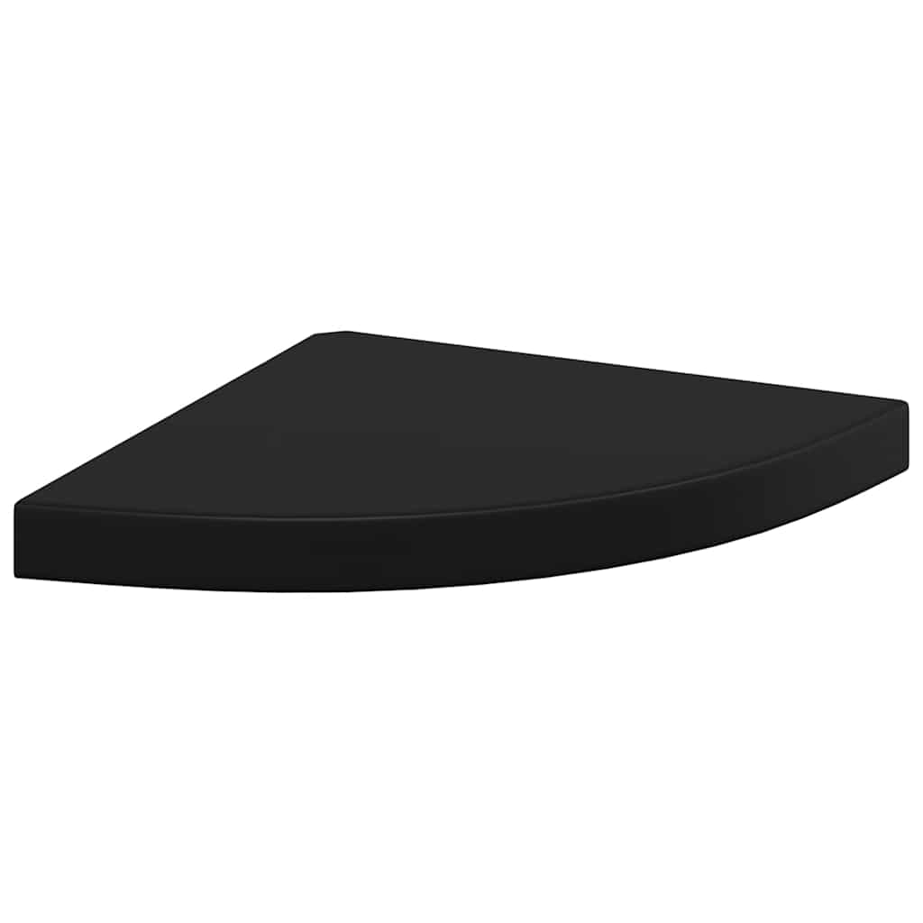 Corner Shelf | Set of 4 | Black | Honeycomb MDF, Metal | Medium