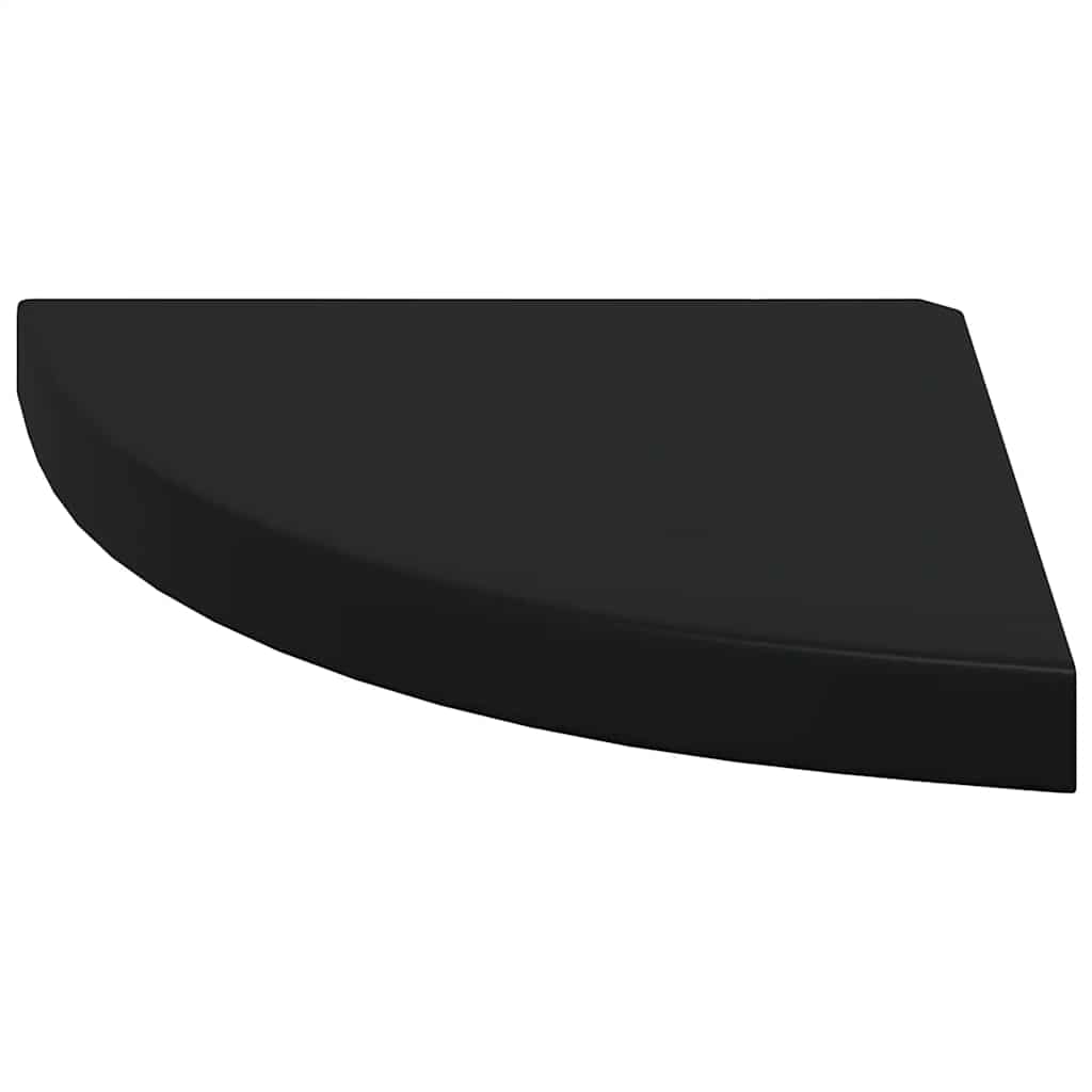 Corner Shelf | Set of 4 | Black | Honeycomb MDF, Metal | Medium
