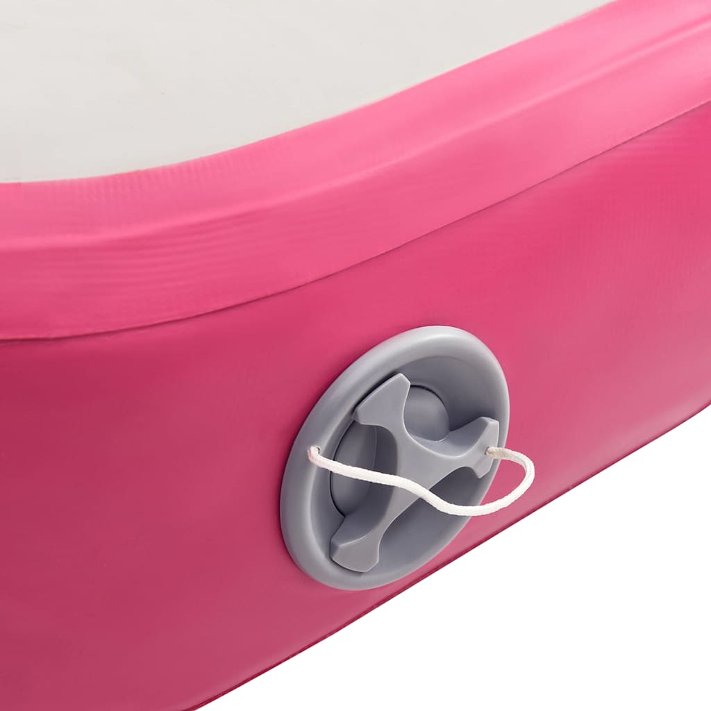 Inflatable Gymnastics Mat with Pump 300x100x15 cm PVC Pink