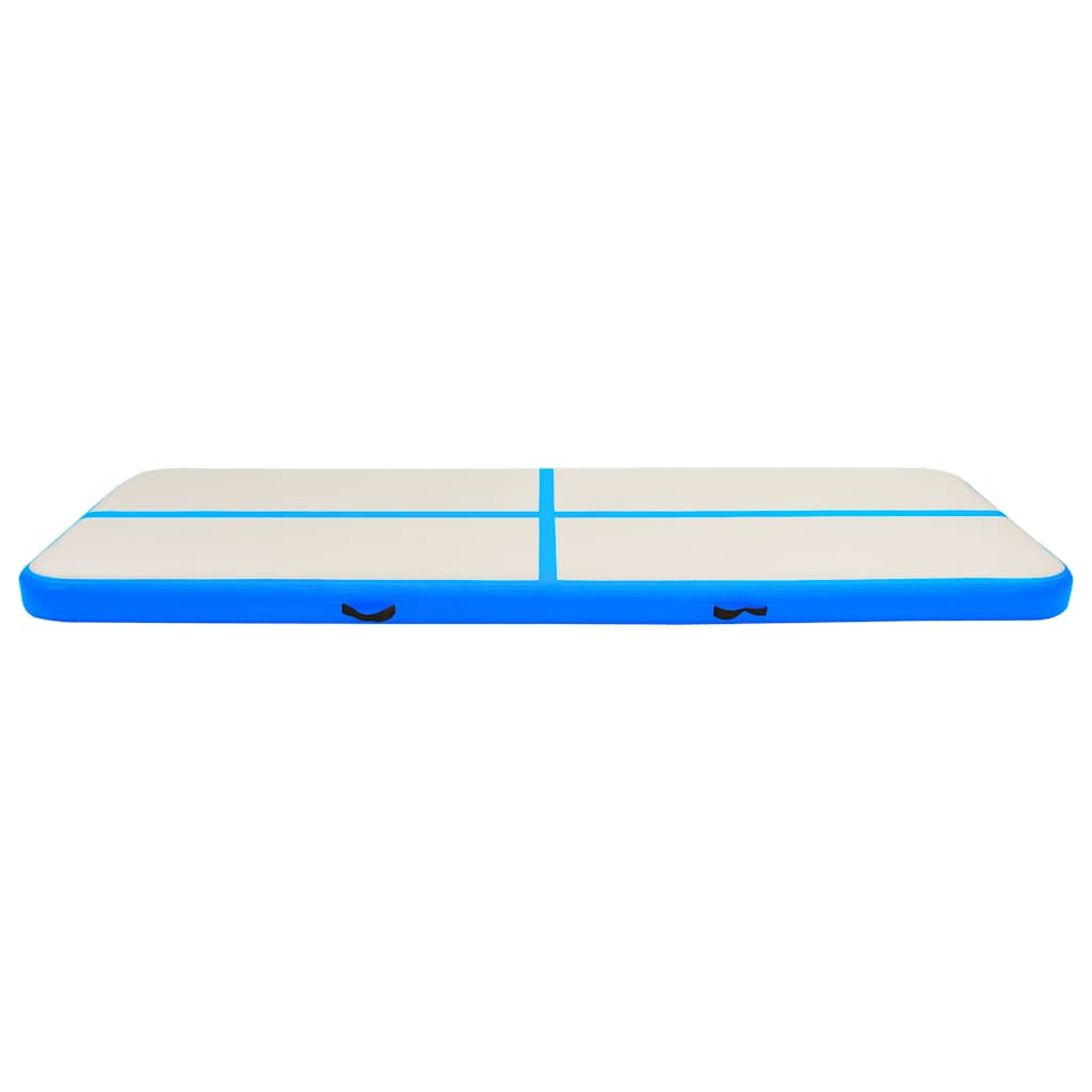 Inflatable Gymnastics Mat with Pump 500x100x20 cm PVC Blue
