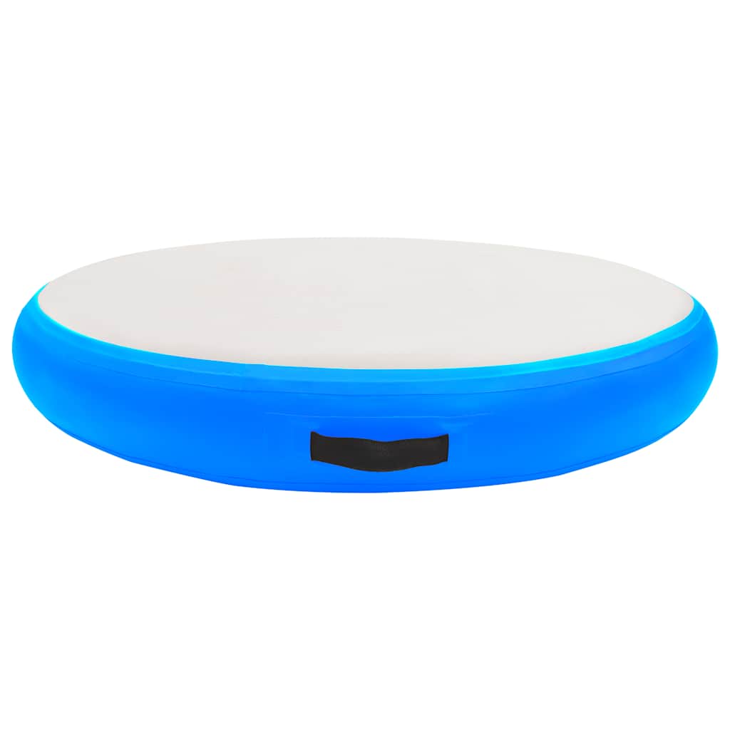 Inflatable Gymnastic Mat with Pump 100x100x20 cm PVC Blue