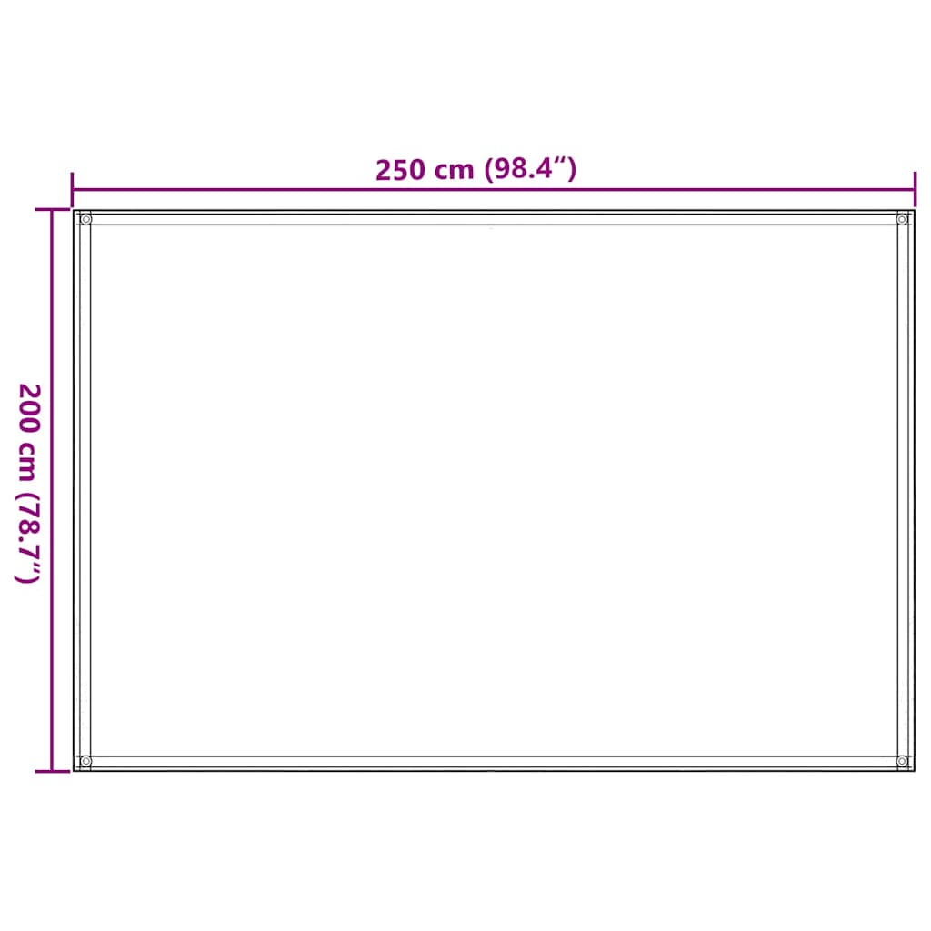 Tent Carpet 250x200 cm Anthracite and White