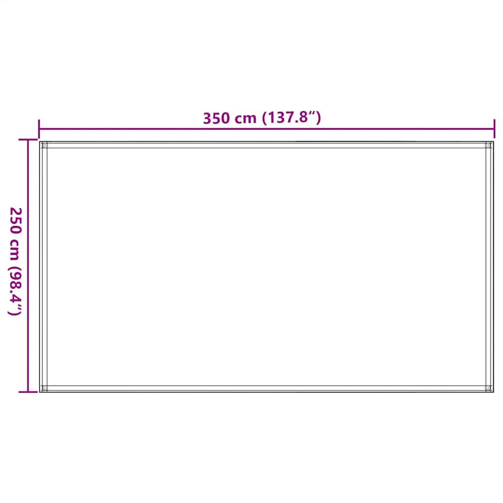 Tent Carpet 250x350 cm Anthracite and White