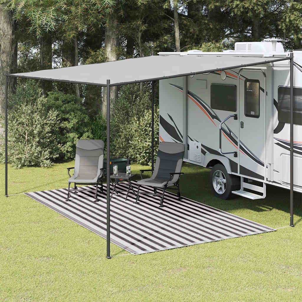 Tent Carpet 250x350 cm Anthracite and White