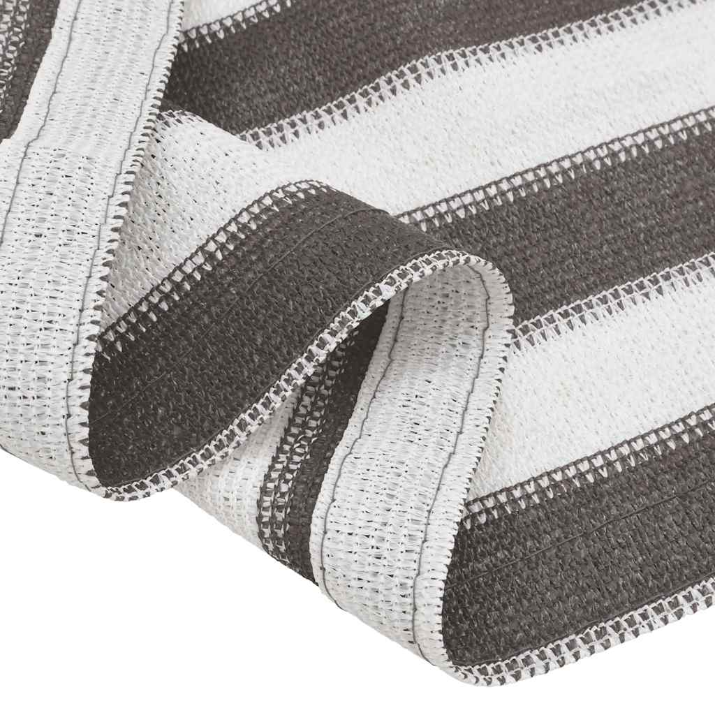 Tent Carpet 250x400 cm Anthracite and White