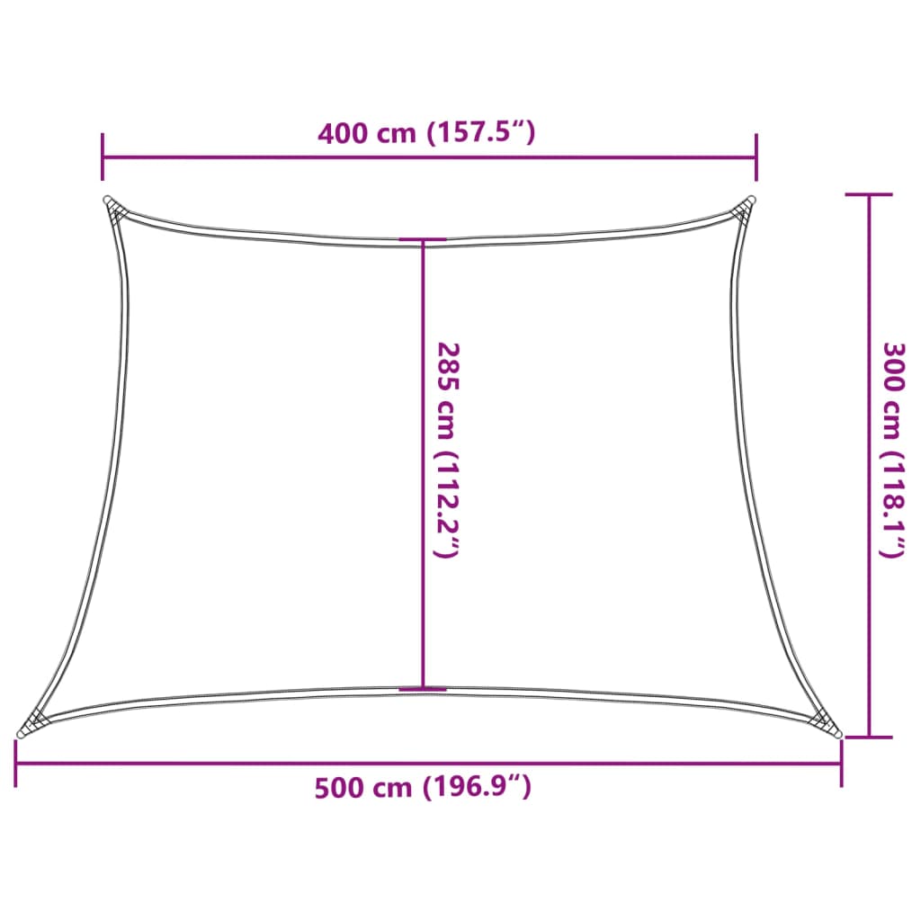 Sunshade Sail 160 g/m² White 4/5x3 m HDPE