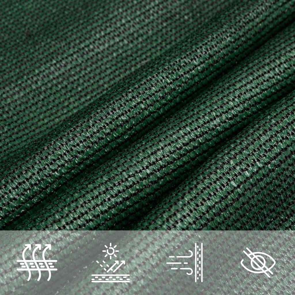 Sunshade Sail 160 g/m² Dark Green 2x2 m HDPE