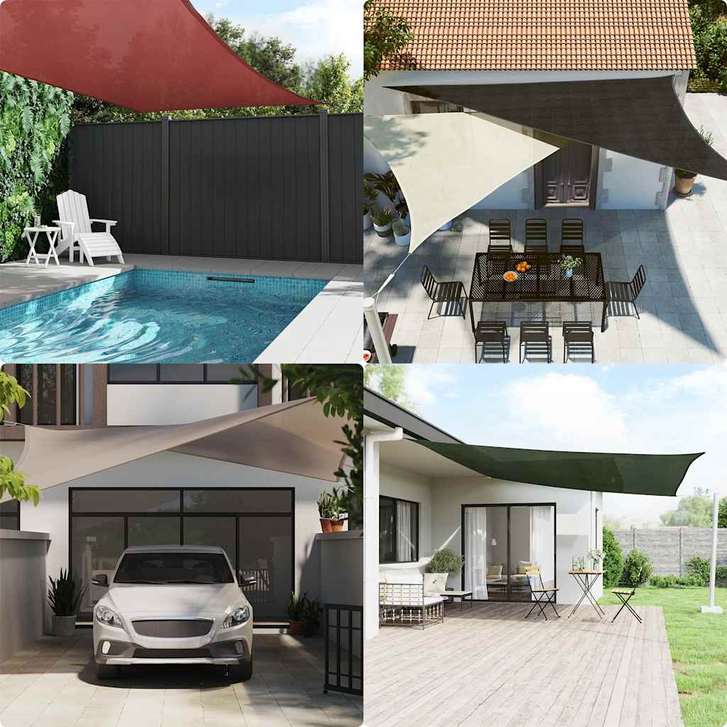Sunshade Sail 160 g/m² Rectangular Blue 5x7 m HDPE