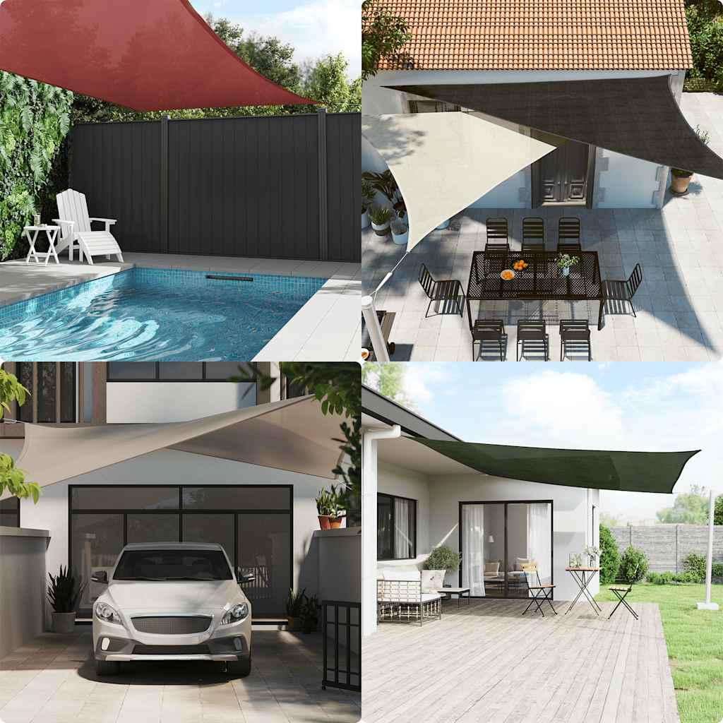 Sunshade Sail 160 g/m² Rectangular Blue 6x7 m HDPE