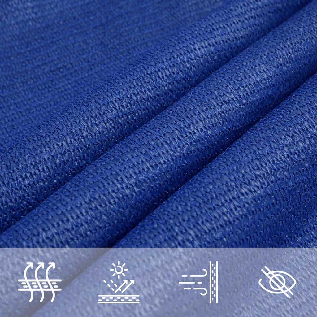 Sunshade Sail 160 g/m² Triangular Blue 3.6x3.6x3.6 m HDPE