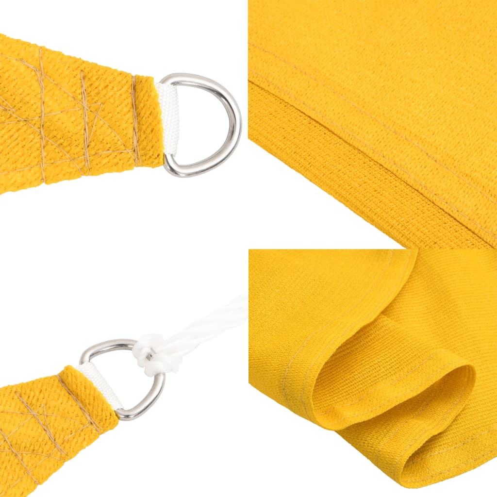 Sunshade Sail 160 g/m² Yellow 3x3 m HDPE