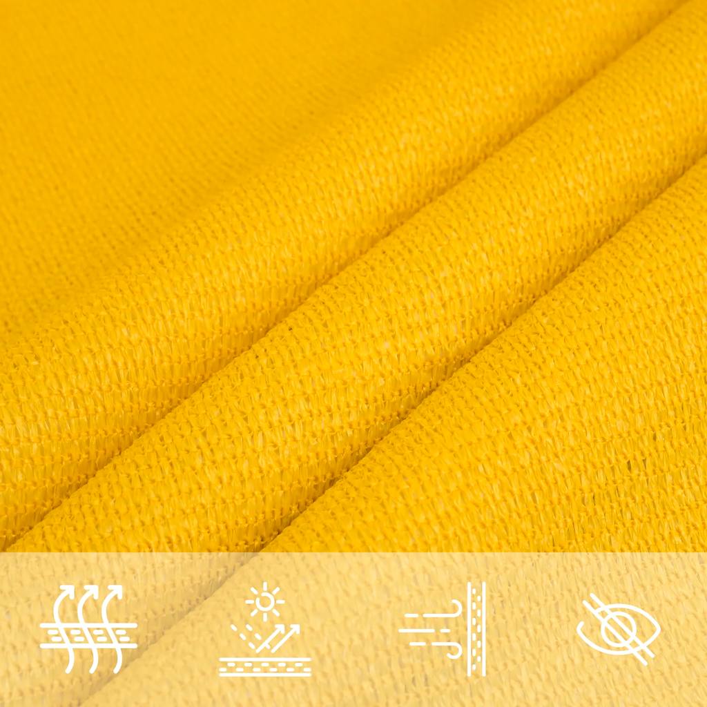 Sunshade Sail 160 g/m² Triangular Yellow 4x4x4 m HDPE