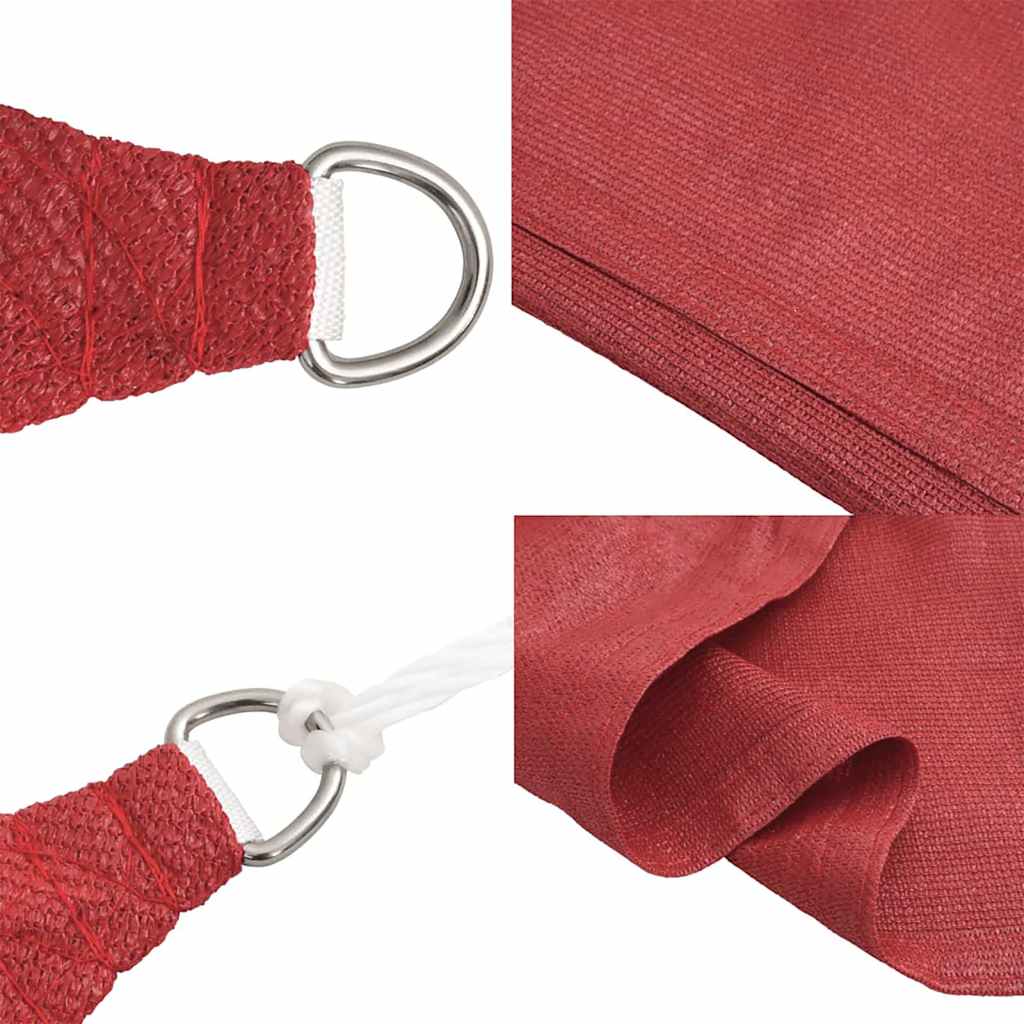 Sunshade Sail 160 g/m² Red 3x3 m HDPE