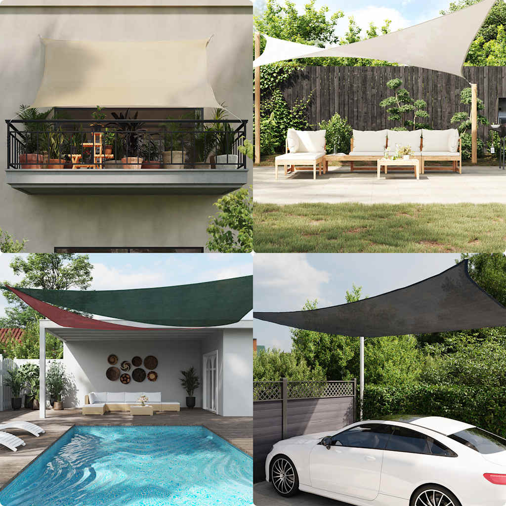 Sunshade Sail 160 g/m² Red 3x3 m HDPE