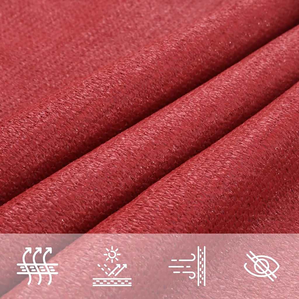 Sunshade Sail 160 g/m² Red 3/4x2 m HDPE