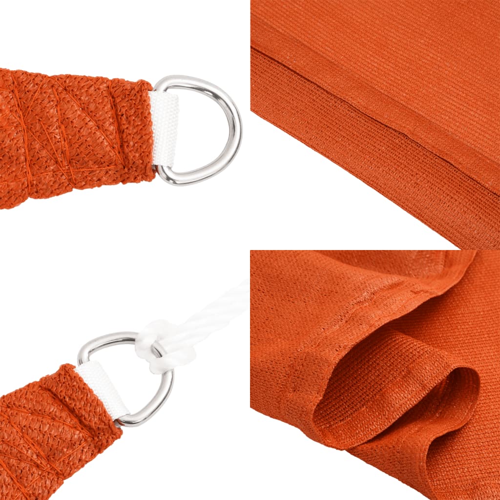 Sunshade Sail 160 g/m² Rectangular Orange 3x6 m HDPE