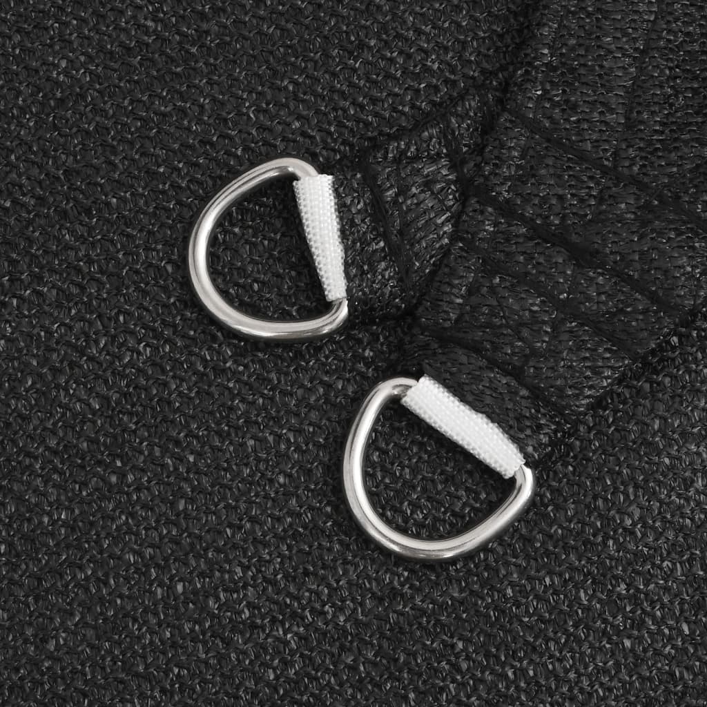 Sunshade Sail 160 g/m² Black 5x5 m HDPE