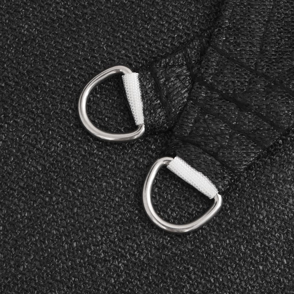 Sunshade Sail 160 g/m² Black 6x6 m HDPE