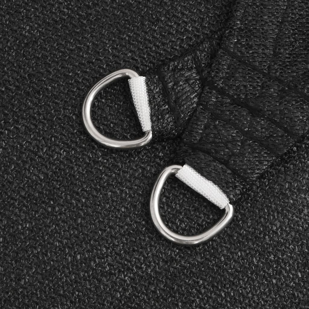 Sunshade Sail 160 g/m² Black 2.5x4 m HDPE