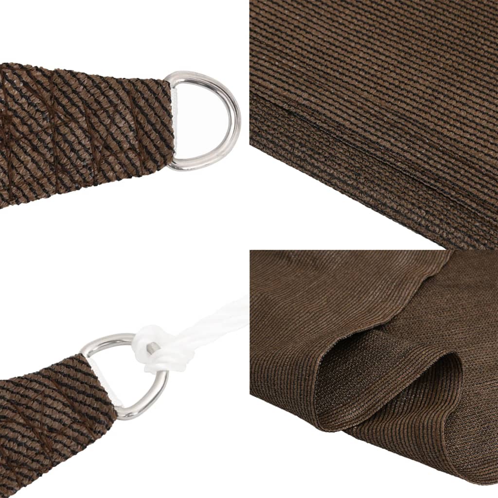 Sunshade Sail 160 g/m² Brown 2.5x5 m HDPE