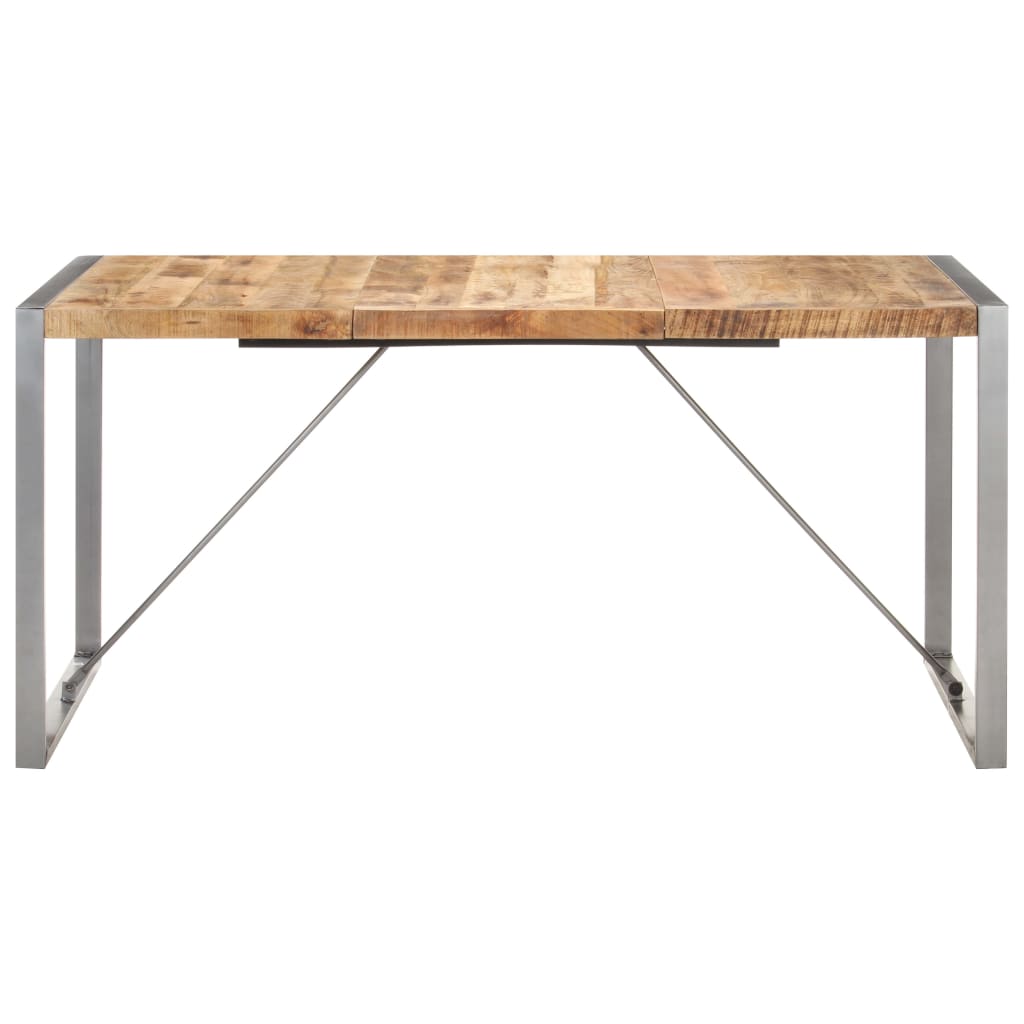 Dining Table 160x80x75 cm Solid Rough Mango Wood
