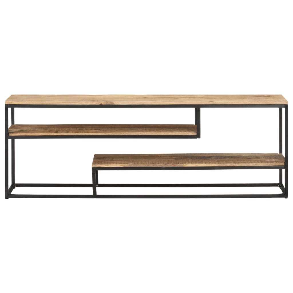 TV Cabinet 130x30x45 cm Rough Mango Wood
