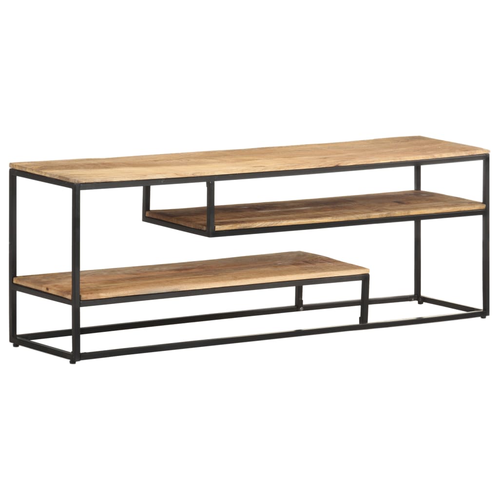 TV Cabinet 130x30x45 cm Rough Mango Wood