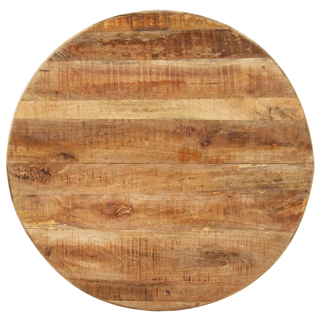 321681 vidaXL Dining Table Round 100x100x75 cm Rough Mango Wood
