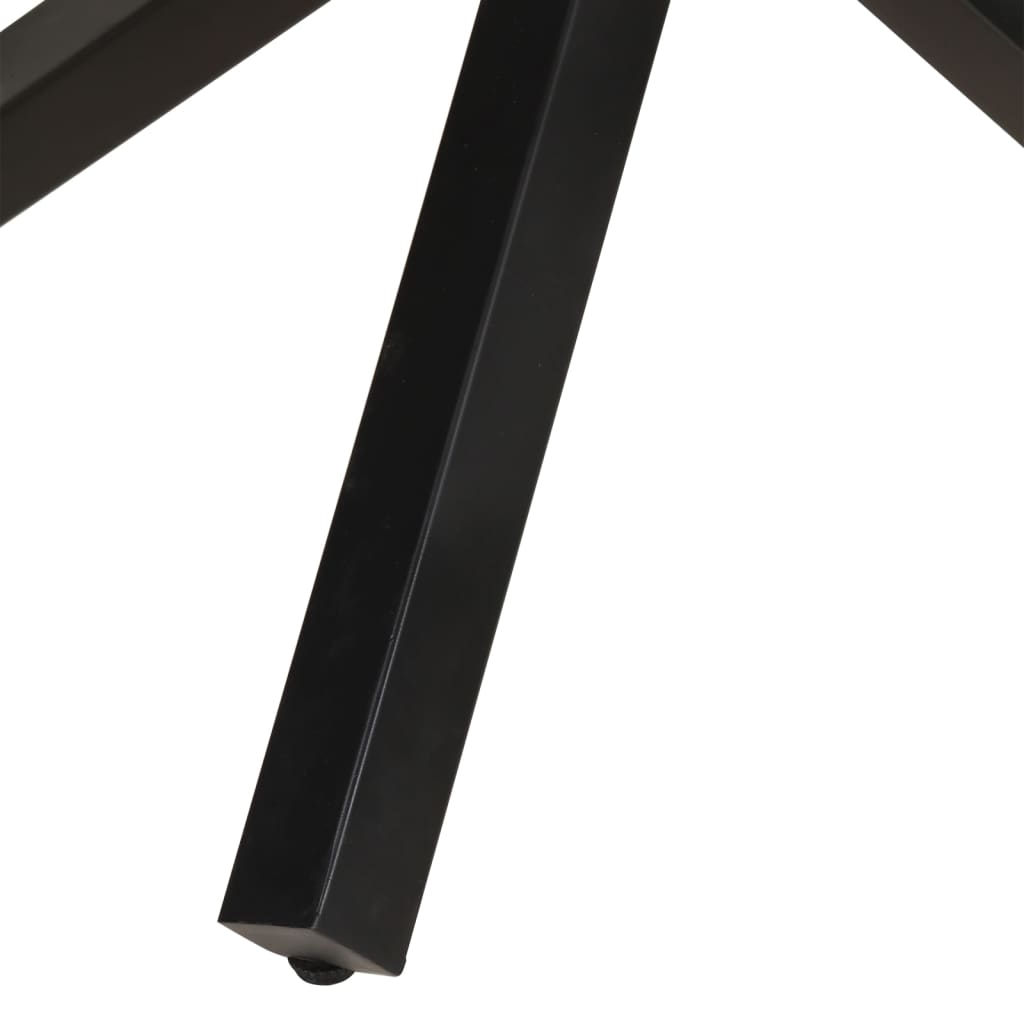 321681 vidaXL Dining Table Round 100x100x75 cm Rough Mango Wood