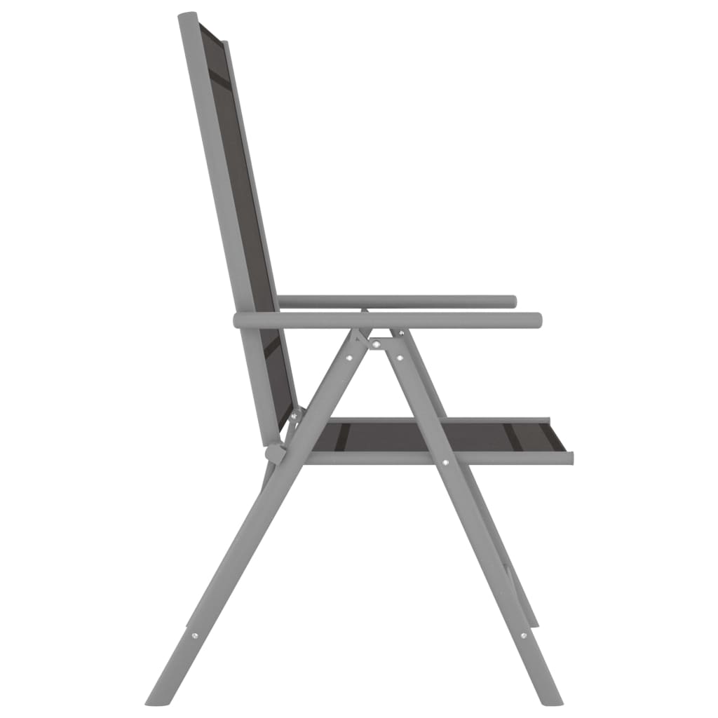 Folding Chairs 6 pcs Textilene Black