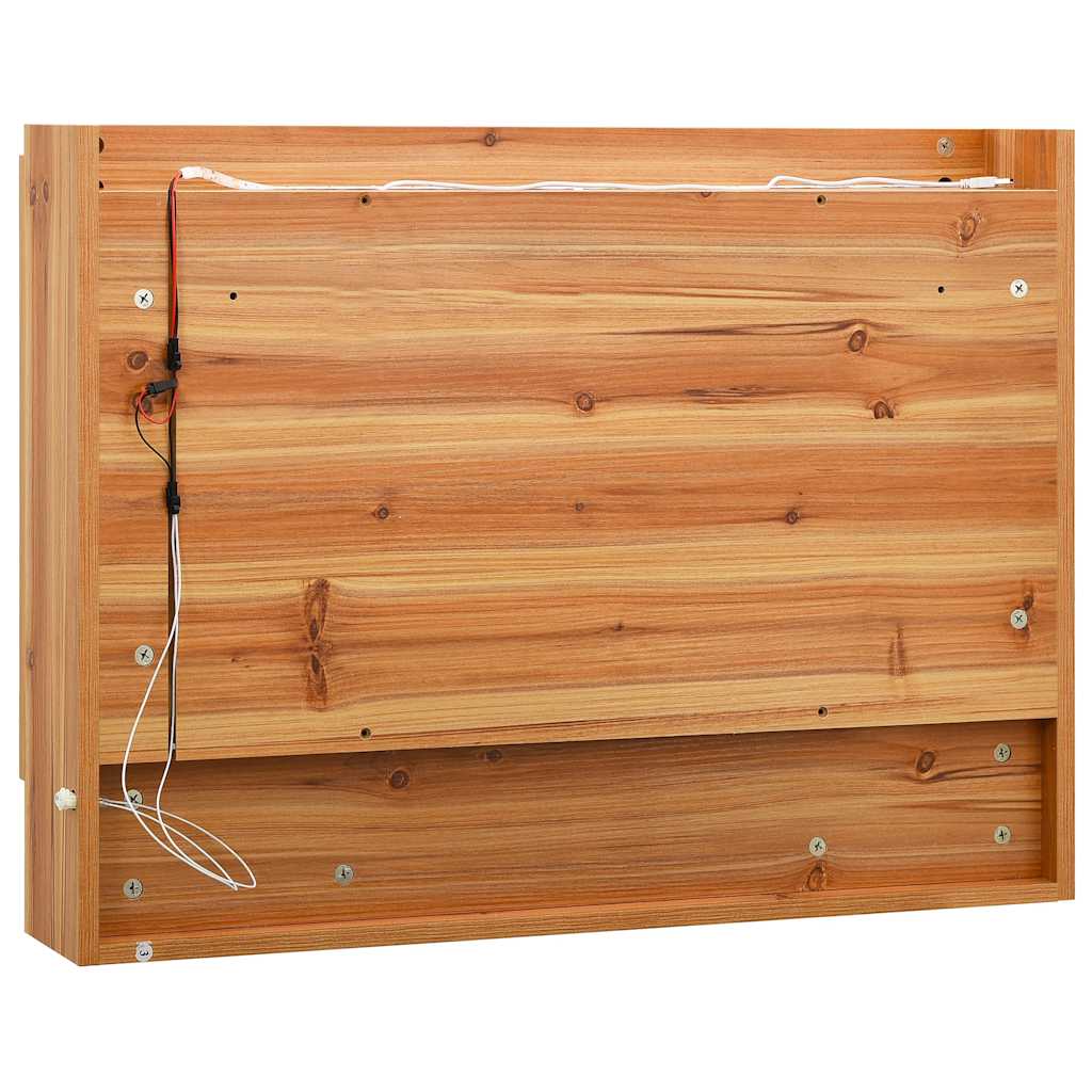 LED Bathroom Mirror Cabinet Oak 80x15x60 cm MDF