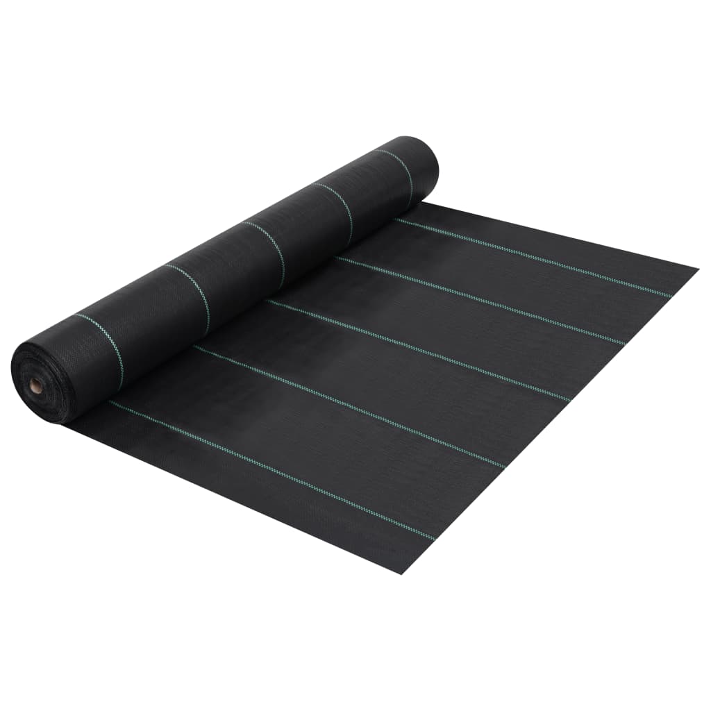 Weed Membrane | Black with Green Stripes | 100% Polypropylene | 1 x 10 m