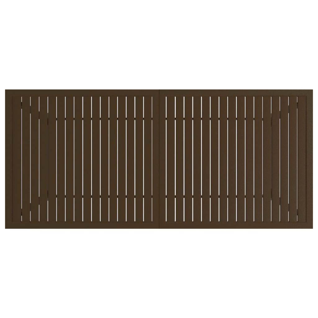 Garden Table Brown 190x80x72 cm Steel