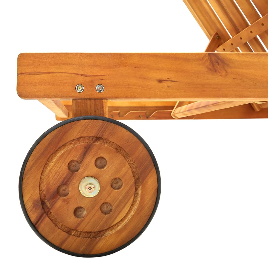 311871 vidaXL Sun Lounger Solid Acacia Wood