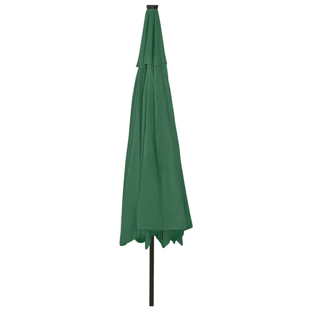 Garden Parasol with LED Lights 400 cm Green