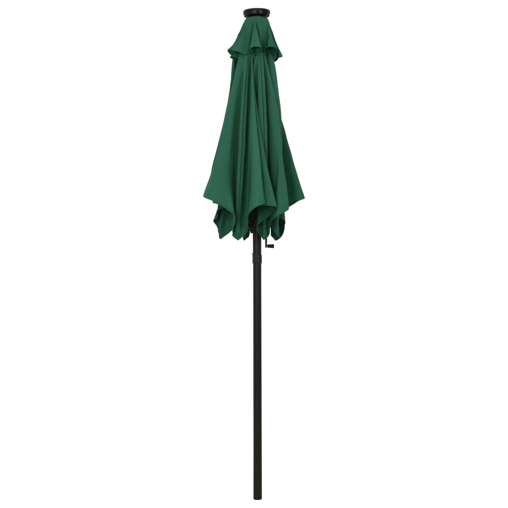 Garden Parasol | Green and dark grey | Polyester, Aluminium