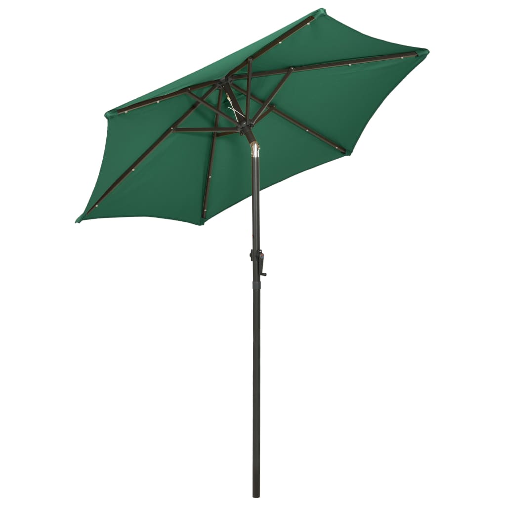 Garden Parasol | Green and dark grey | Polyester, Aluminium
