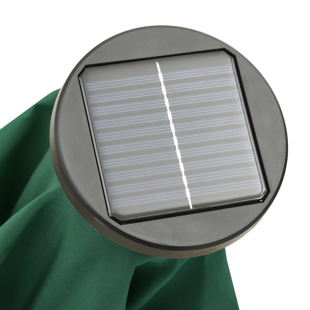 Garden Parasol | Green and dark grey | Polyester, Aluminium