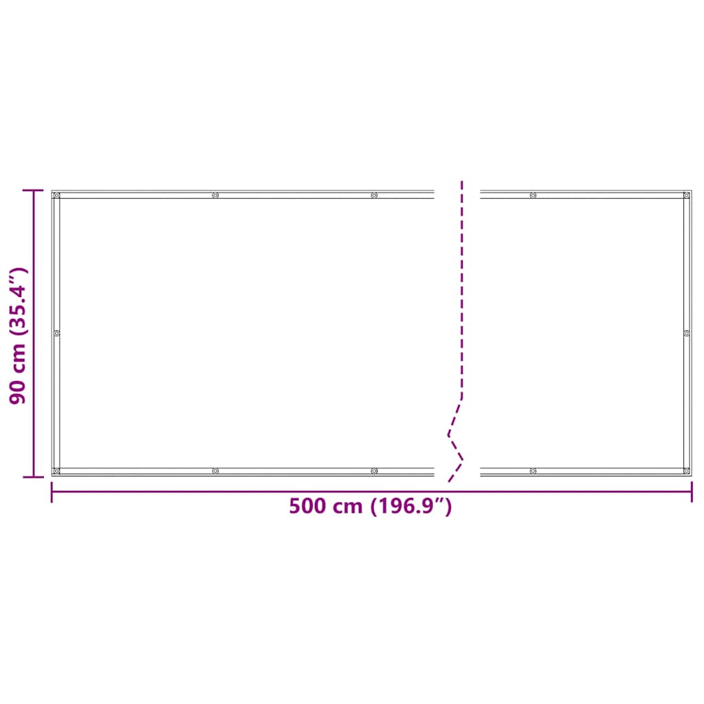 Balcony Screen Anthracite 90x500 cm Oxford Fabric