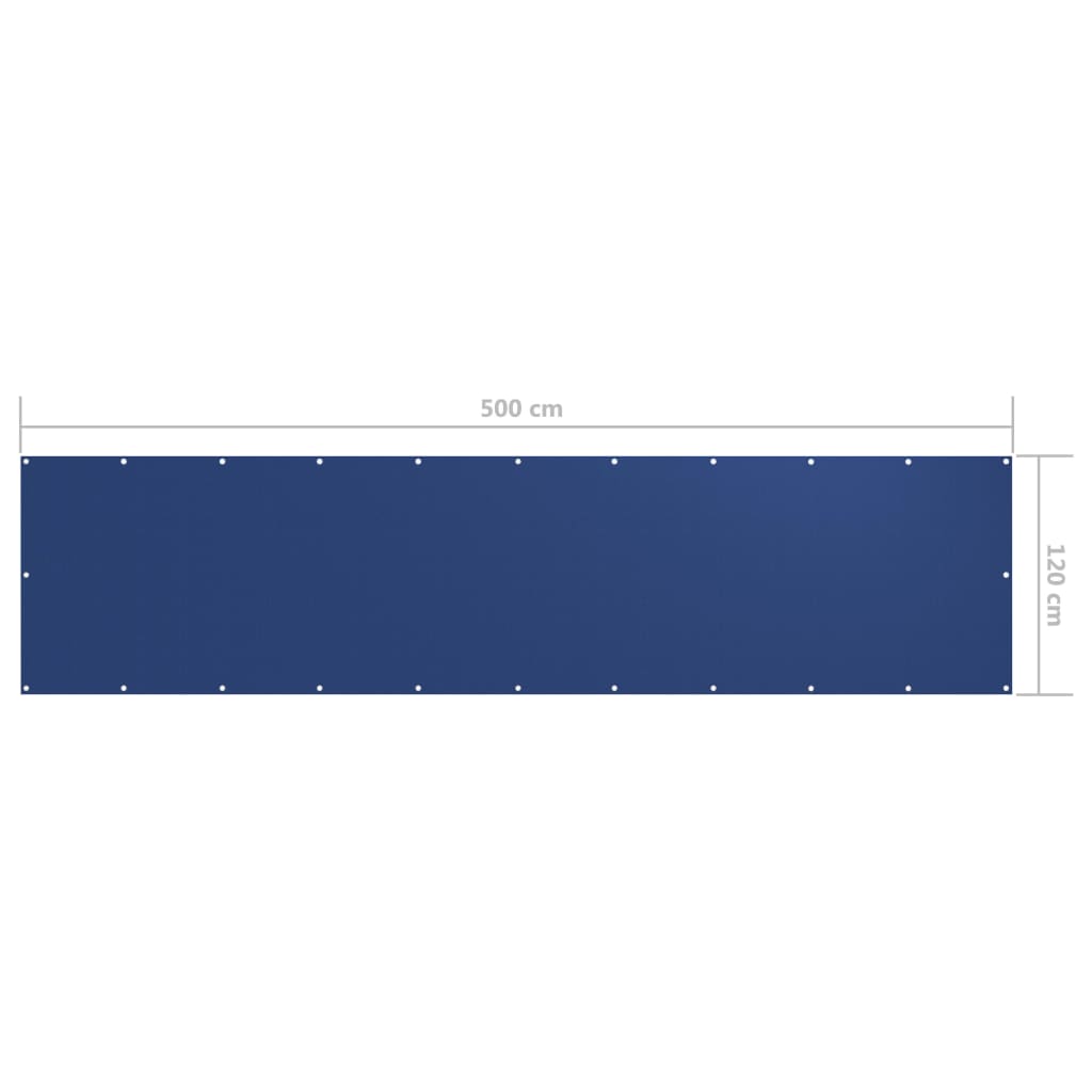 Balcony Screen Blue 120x500 cm Oxford Fabric
