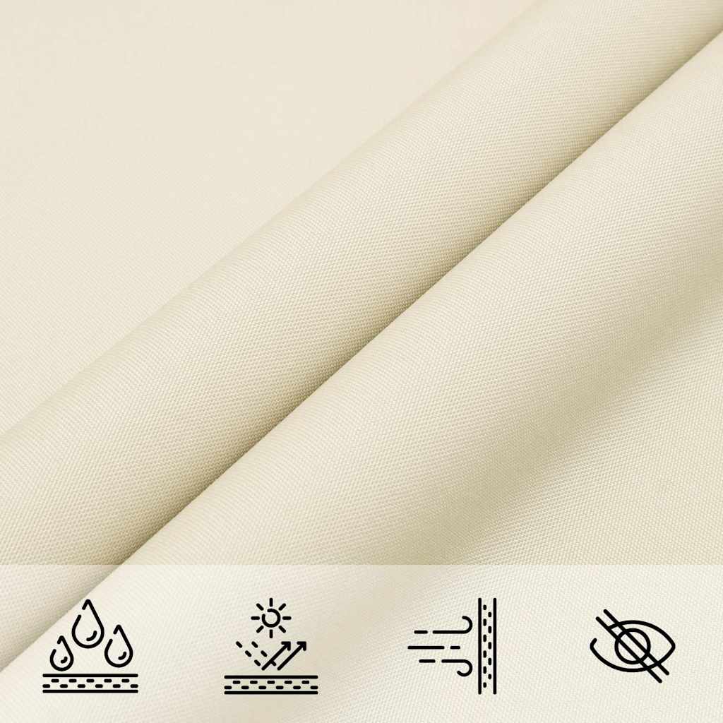 Sunshade Sail Oxford Fabric Square 3x3 m Cream